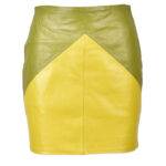 Esme Mini Skirt Khaki Lime W846