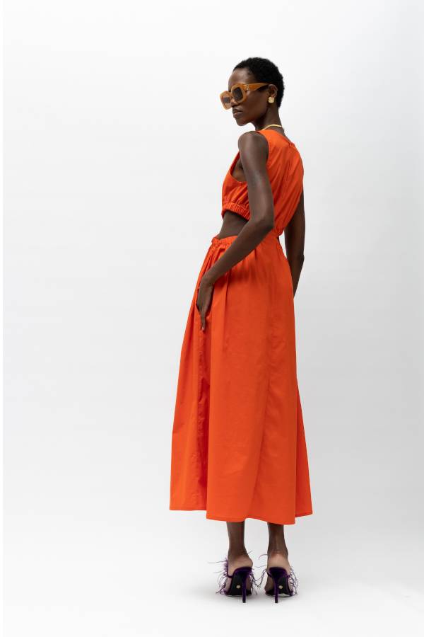 Nemesis Orange Dress - LeChaBoutique