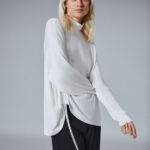Charlene Asymmetrical Top FW23-111 WHITE