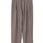 SATIN PLEATED PANTS TR4361 TAUPE