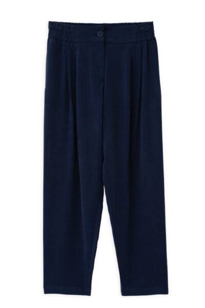 MODAL PLEATED PANTS TR4431 DARK BLUE