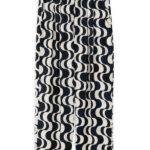 SATIN PRINT PLEATED PANTS TR4447 BLACK