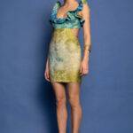 Gimlet crep mini dress