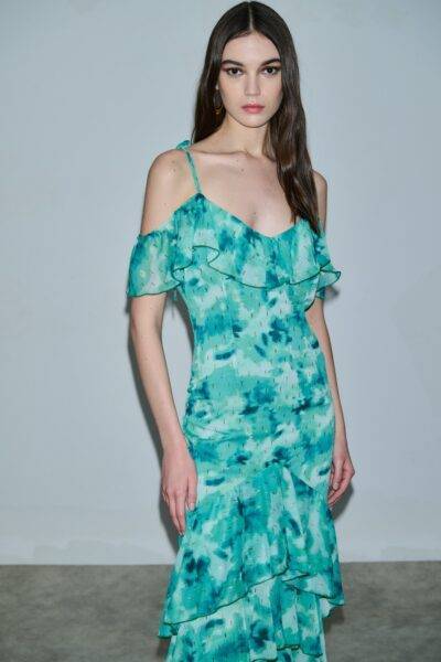 APRYL DRESS | GREEN FLOWERS