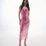 CARRIE SEQUIN DRESS FUCHSIA