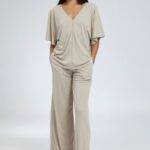 Miro V-Neck Top 006 BEIGE