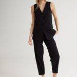 Angie Pants Cropped Pants Black