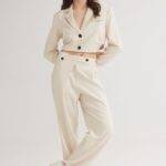 Blake Flare Pants Ecru