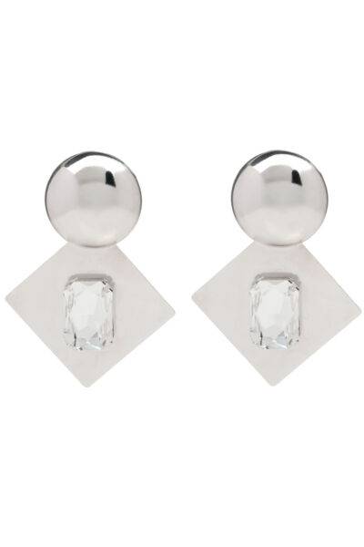 FOVOS EARRINGS(silver/crystal)