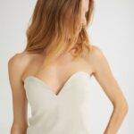 The Melted IceCream Strapless Top Vanilla