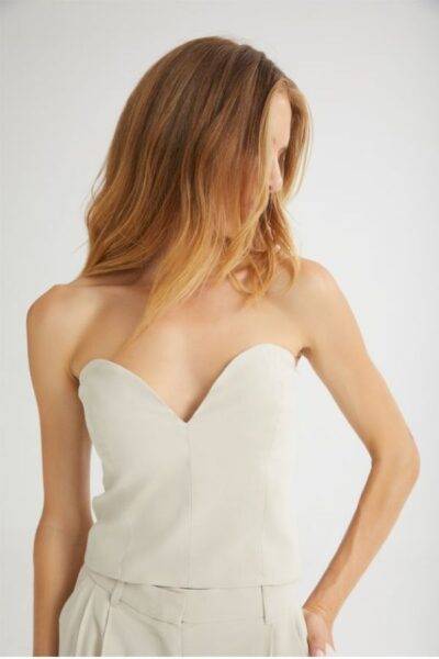 The Melted IceCream Strapless Top Vanilla