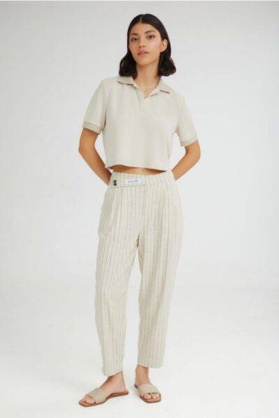 The Toppings Cropped Pants Beige