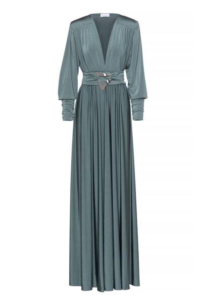 CARLA DRESS | GREY-KHAKI