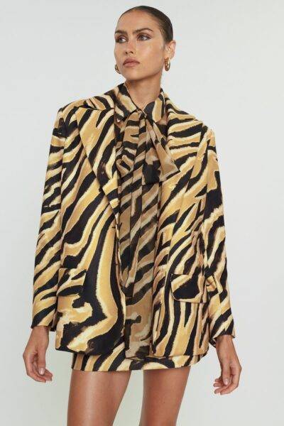 CAIRA BLAZER | CARAMEL ZEBRA