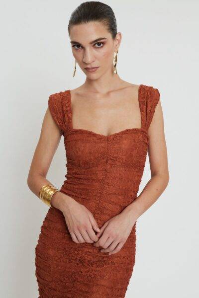 LAYLA LACE DRESS | TERRACOTTA