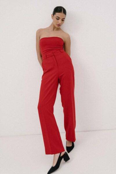 The Spice It Up Straight Leg Pants Red