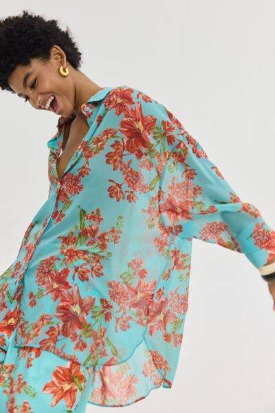 Heather Shirt (Crayon Aqua)