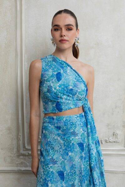 LAGUNA ONE SHOULDER POLYMORPHIC WRAP TOP