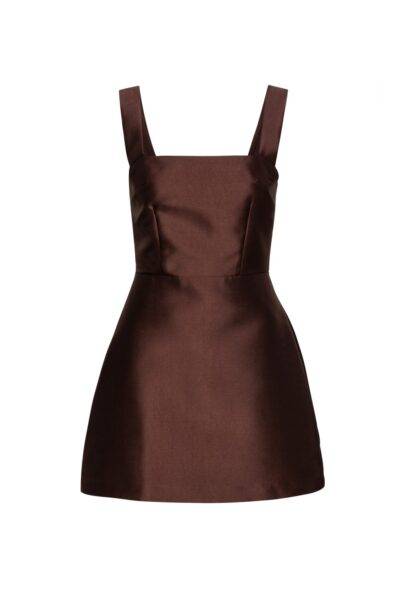 VASILIKI MINI DRESS | BROWN