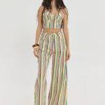 Salem Denim Pants (Multicolor Stripes)
