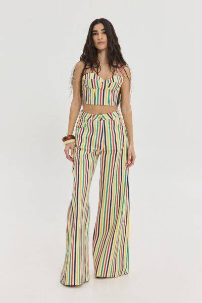 Salem Denim Pants (Multicolor Stripes)