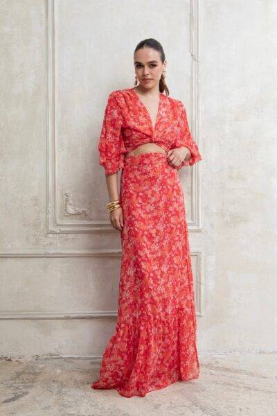 CORALIA MAXI POLYMORPHIC WRAP SKIRT