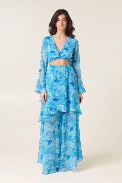 LAGUNA MAXI DRESS WITH RUFFLES