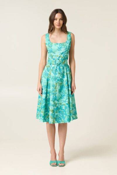 CELESTE MIDI DRESS WITH BELT