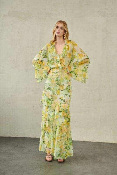 Olia Maxi Ruffle Skirt