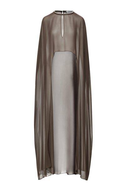 LONG SLEEVE CAPE | KHAKI
