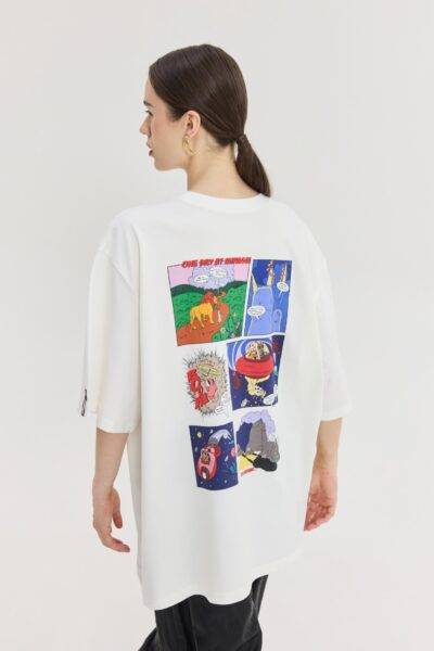Cheetah Off White T-Shirt (One day at Miragia)