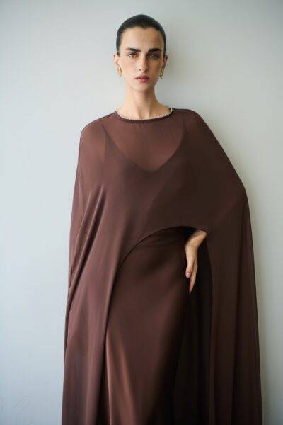LUISA DRESS | CINNAMON BROWN