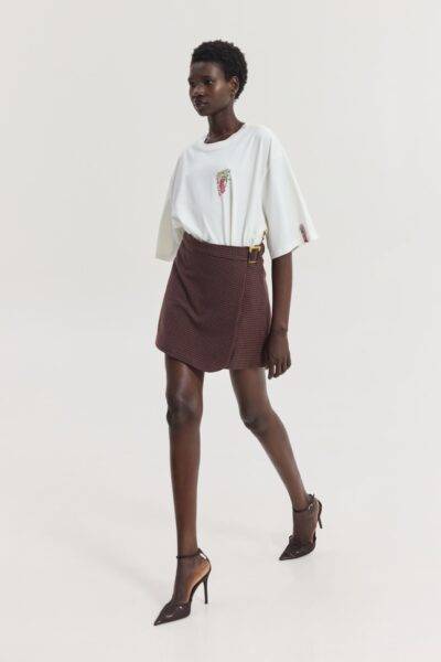 Elys Skirt (Orange plaid)